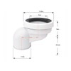 Hsthe Sea 100mm PVC Toilet Offset Misaligned Toilet Bowl Connector