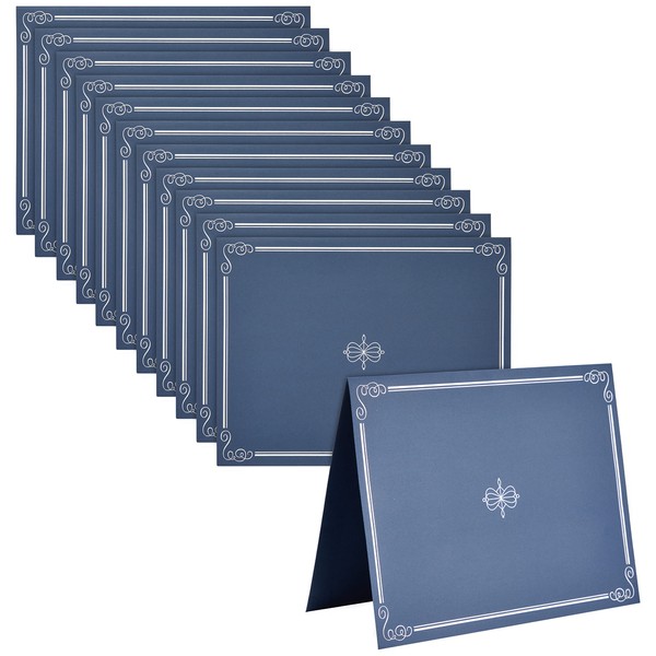 12-Pack Navy Blue Award Certificate Holders - Bulk Certificate Holders for Graduation, Diploma, Employee Appreciation, Certifications (fits 8.5x11)