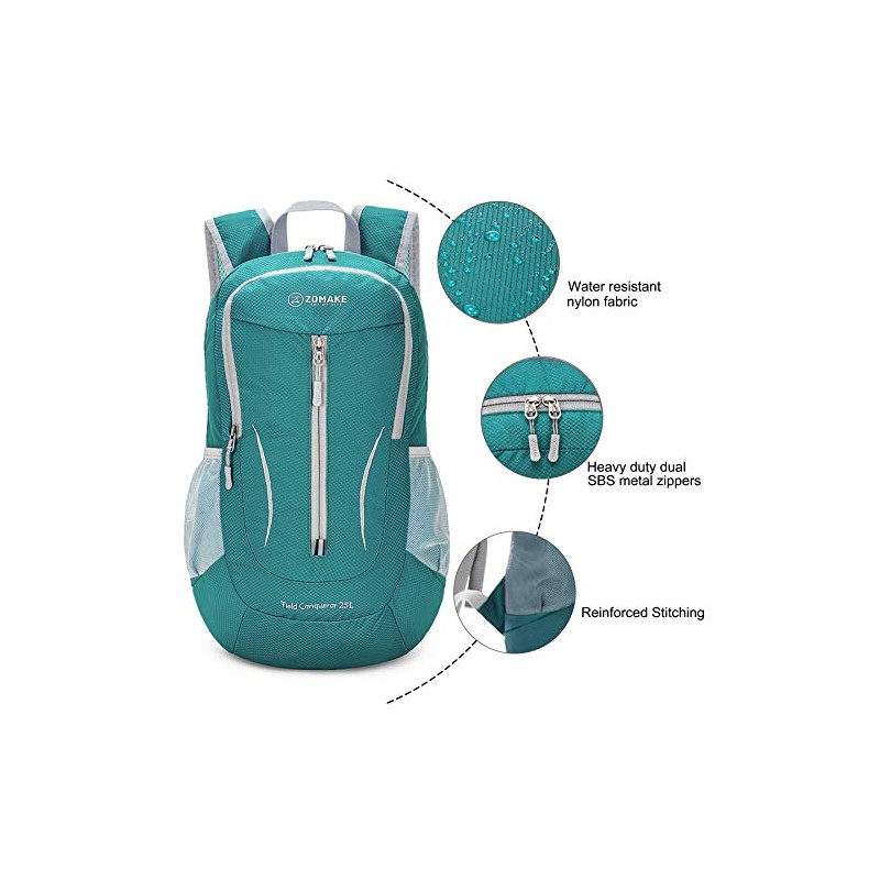 ZOMAKE Ultra Lightweight Packable Backpack 25L, Foldable Hiking Backpacks Water