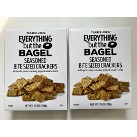 Trader Joe's 2 Packs Trader Joe's Everything But The Bagel Bite Sized Crackers 10oz Each Pack