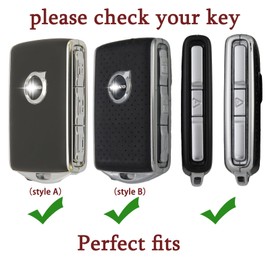 wnilian keyshell keychain for volvo key fob cover case fits Polestar 1 T5 T6 V60 V90 XC40 XC60 XC90 S60 S90 4button black