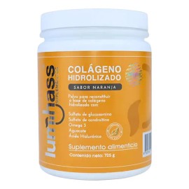 Lumihass Colágeno Hidrolizado 725 G Sabor Naranja - 30 Porciones Cu - Con Omega 3, Magnesio, Aguacate, Acido Hialurónico, Biotina, Vitamina C - Piel  