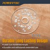 POWERTEC Router Base Plate Acrylic 5-3/4" w/Screws & Predrilled Holes