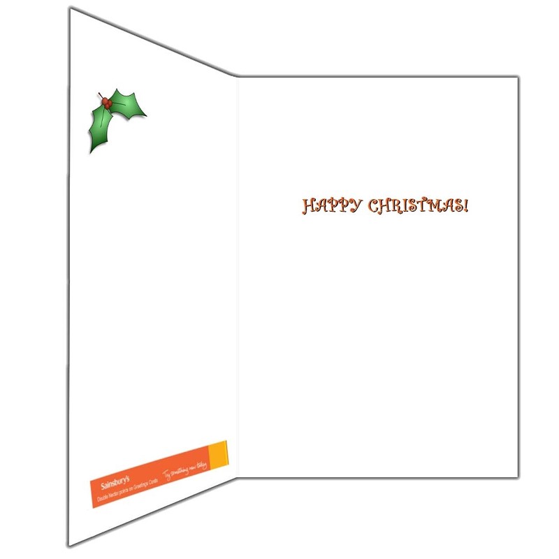 Sainsburys Basics Funny Christmas Card - Supermarket Spoof A5 Basic