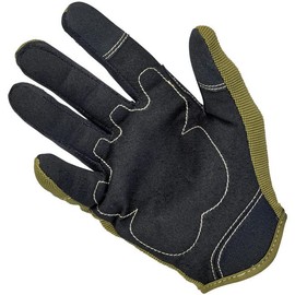 Biltwell Moto Gloves | Motorcycle Gloves | Abrasion Resistance | Breathable Fabric | Open Cuff | Olive Black | X-Small