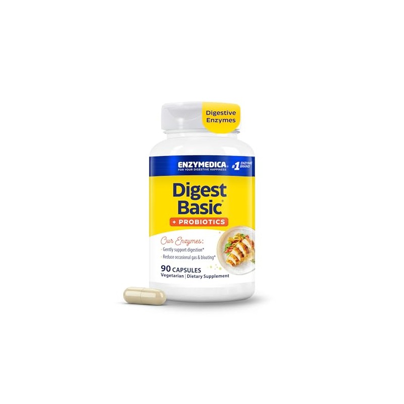 Enzymedica - Digest Basic + Probiotics, Essential Digestive Enzymes with
