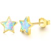 Gold Star Earrings for Girls, Hypoallergenic S925 Sterling Sliver Stud