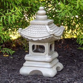 Northlight 13.5" Dark Gray Pagoda Outdoor Garden Statue