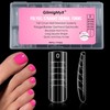 GlimightyX Toe Dual Forms for Polygel,140Pcs Poly Gel Toenail Forms