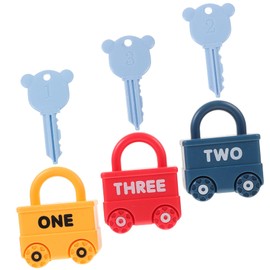 Hohopeti Toy Lock and Key Set ABC Numbers Learning Toys for 4 Year Olds Educational Games for Preschoolers Random Color