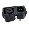 IEC Connector C13 + C14 Socket, Snap-In, 3-Pin 220-250V/10A Audio