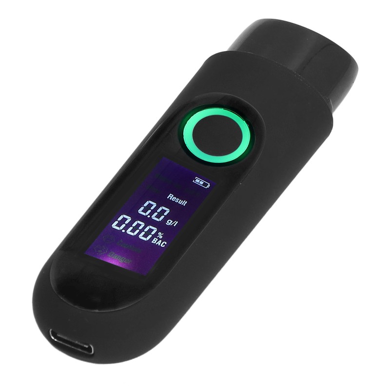 Alcohol Tester LCD 3 Color Display USB Charging Blowing Contactless