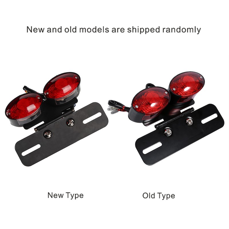 Motorcycle lamp dual Cat Eye Custom License Plate Holder rear