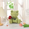 Apricot Lamb Stuffed Animal Flower Rose Velvet Frog, Valentine's Day