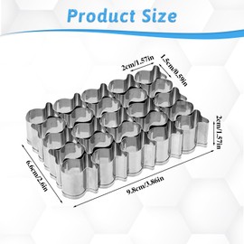 Goldfish Cracker Cutter, 25 Cavity Small Fish Fish Cookie Cutter, Stainless Steels Non-stick Mini Cookie Cutters Mold for Baking Kids DIY(0.79 x 0.59inch)