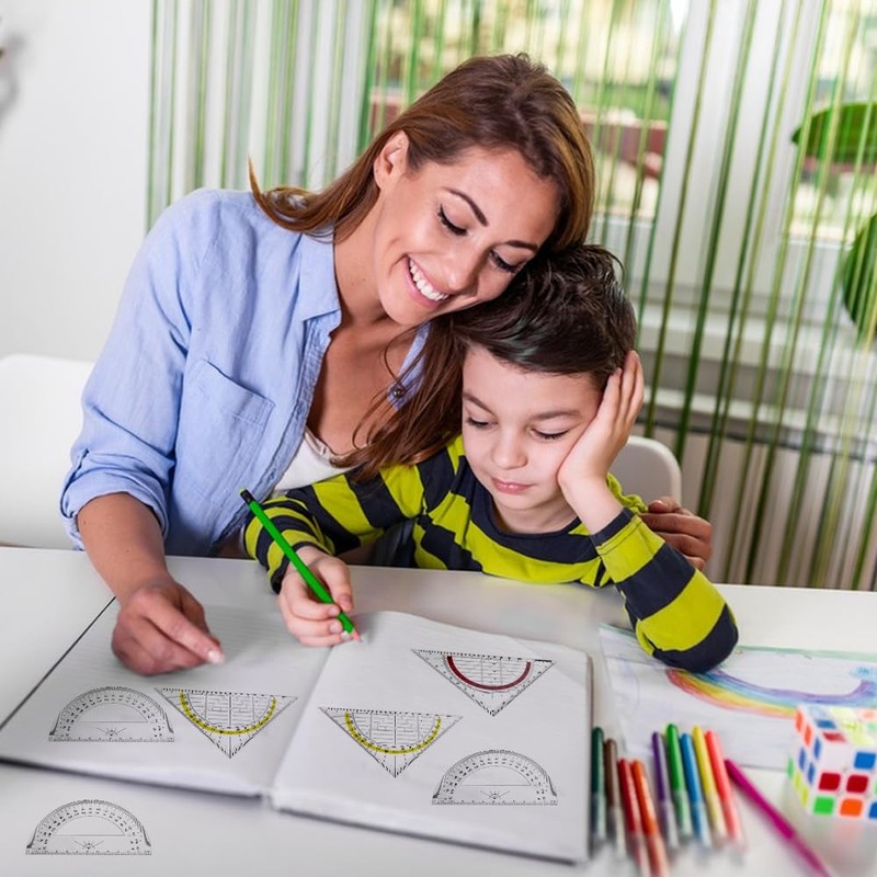 LPAMABA Set Square with Removable Handle Geometry Triangle for Circles