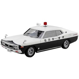 Aoshima Bunka Kyozai Seibu Police No.10 C130 Laurel HT Investigation Patrol Car, 1/24 Scale Plastic Model (Automotive)