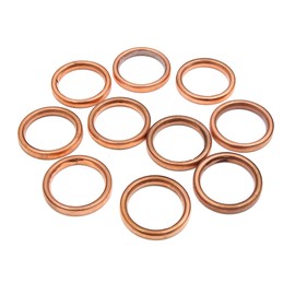 sourcing map 10pcs Copper Tone Metal Motorcycle Exhaust Pipe Muffler Gasket