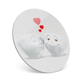 FIFTYEIGHT PRODUCTS Pot Trivet "Das süsse Leben" (Diameter 18.8 cm, White, Made in Germany)