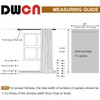 DWCN Ombre Curtains 63 inches Length - Back Tab Damask