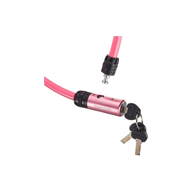 Bridgestone WL-AD.B Allock Bicycle Key Wire Lock Pink Anti-Theft Security