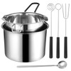 5 PCS Double Boiler Pot Set - Stainless Steel Double