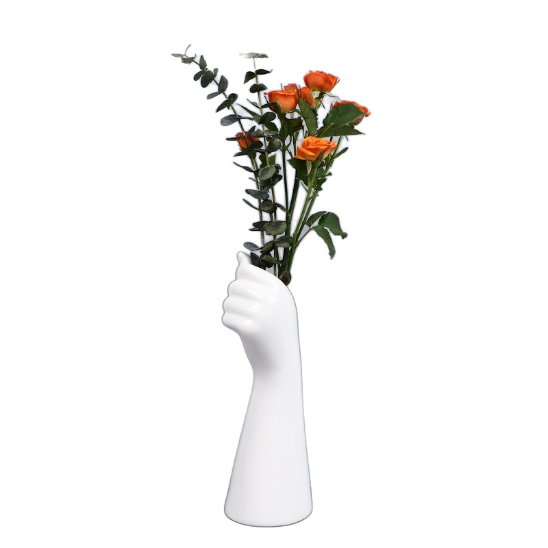 Human Body Ceramic Hand Vase Decorative Crafts Creative Living Room
