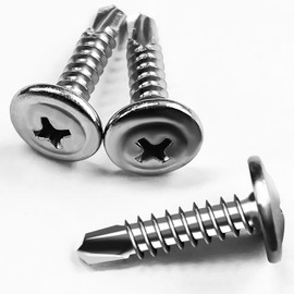 410 Stainless #8 x 3/4" Tapping Screws for Metal Sheet Wood Work,Modified Truss Head Self Driller (100pcs)