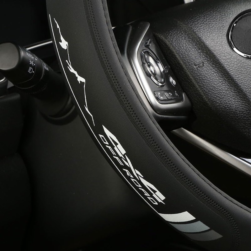 Premium Leather Steering Wheel Cover Compatible with Toyota Tundra Highlander