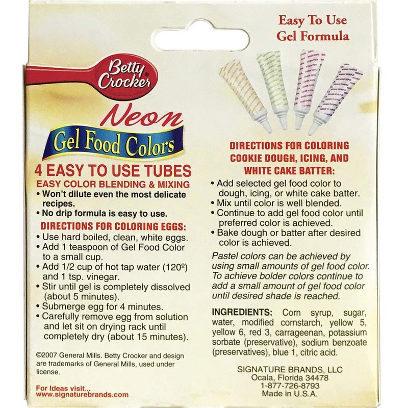 Betty Crocker Food Color Neon Gel, 2.7 oz