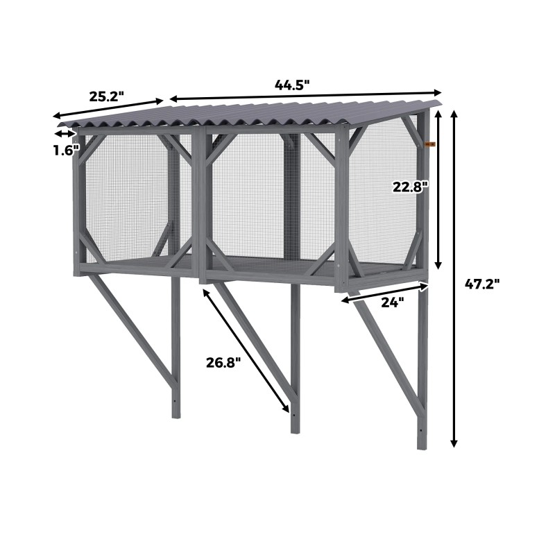Modern Cat Catio Indoor Window Perch Waterproof Cat Box Enclosure