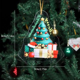 LEISURE CLUB Christmas Tree Ornaments, Set of 10, Acrylic, Scandinavian Fashionable, Christmas Tree Decoration, Accessories, Goods, Rooms, Stores, Entryways, Wall Decor (Cat-shaped (10 Pieces)