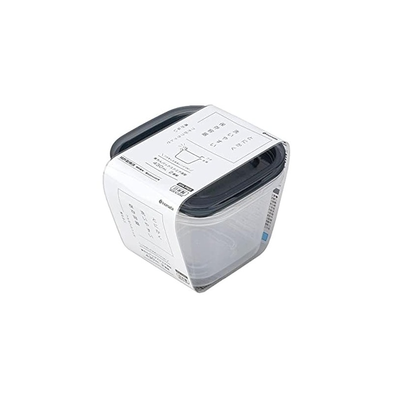 Storage Containers, Rakuchin Pack, Square, Deep, Clear Black, 15.2 fl