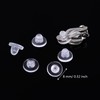 Maxdot 100 Pieces 4 Size Earring Back Pads Clear Silicone
