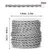 [33FT] Stainless Steel Rope Chain, 4mm Width 304 Stainless Steel