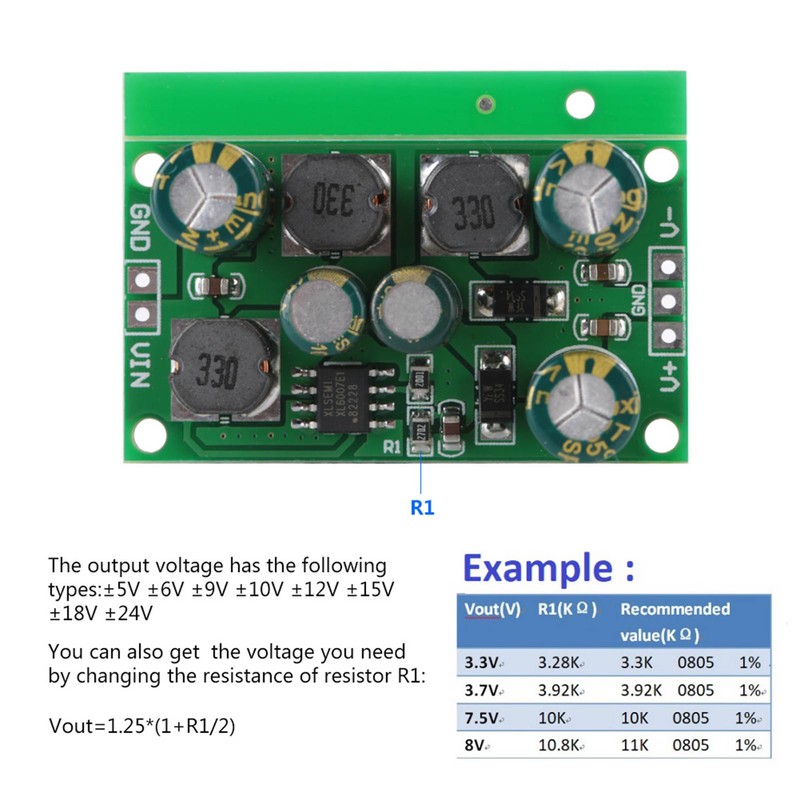 DC DC Positive & Negative Voltage Boost Buck Converter (Output