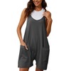 Muchpow Women's V Neck Sleeveless Romper Summer Casual Loose Spaghetti