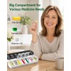 7 Day Pill Organiser with Magnetic Closure & Removable Lids