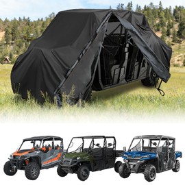 Zippered UTV Cover 4-6 Seater Outdoor UV Protection Storm-Proof Cover Fit Polaris Ranger 1000 570 Crew,General 4,RZR XP 4,CFMOTO Uforce 1000 XL U10,Zforce 950 4,Talon Piomeer 1000,X3 Max