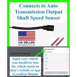 Custom Kit fits Ford Auto Transmission Output Shaft Speed Connector Plug Pigtail Harness