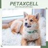 PETAXCELL Dog Collar with Bell, Pu Leather Cat Collars Pet