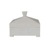 Creative Co-Op Decorative Storage Pyramid Lid and Knob, Ivory Box