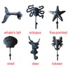 Hook Hanger, Cast Iron Whale Tail Shaped Decorative Wall Hook,