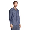 Lands' End Mens Essential Pajama Shirt Medium Indigo Chambray Regular