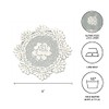 8" Alpine Rose Ecru Doily
