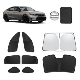 8pcs Car Window Shades for 11th Gen Honda Civic (NOT Hatchback) 2022-2025 Accessories,Windshield Side Rear Full Sunshade,Sun Visor UV Blocking, Privacy Protection and Blackout for Camping Outdoor