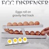 LiXiongBao Egg Dispenser, 2 Tier Rolling, Space Saving, Universal Size,