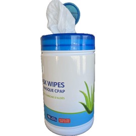 HealthMate CPAP Mask Cleansing Wipes, Odourless, Enriched with Aloes, 70 Wipes