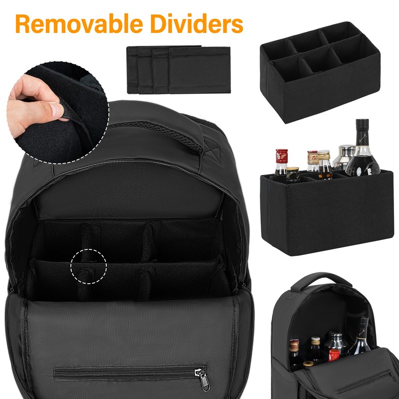 OUUTMEE Bartender Bag, Bartender Kit Travel Backpack for Cocktail Shaker