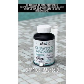 Citrato Magnesio Micronizado 2100mg Camu Vitamina Suplemento Alimenticio Oby Vitaminas Mujer Hombre Complejo Magnesium Citrate Polvo Complex 180